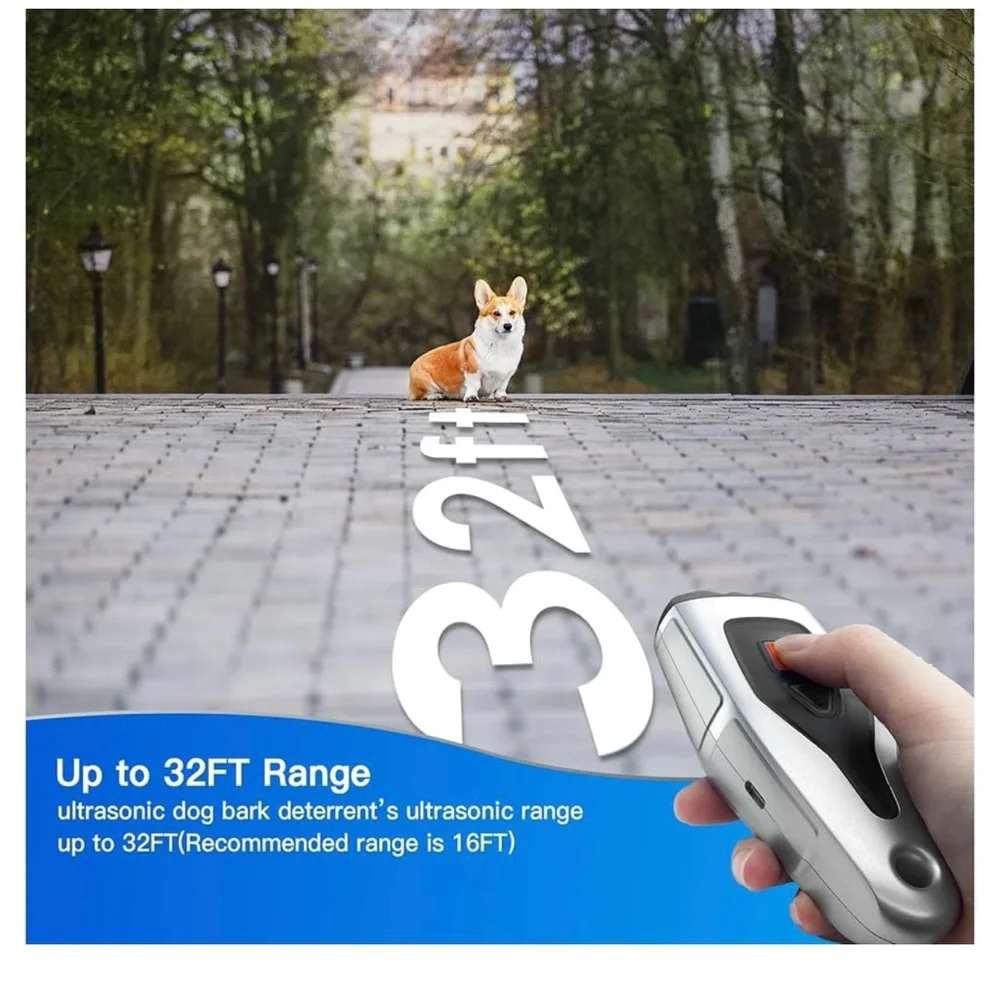 Dog Bark Deterrent Devices,3 in 1 Dual Sensor Anti Barking Device Training june